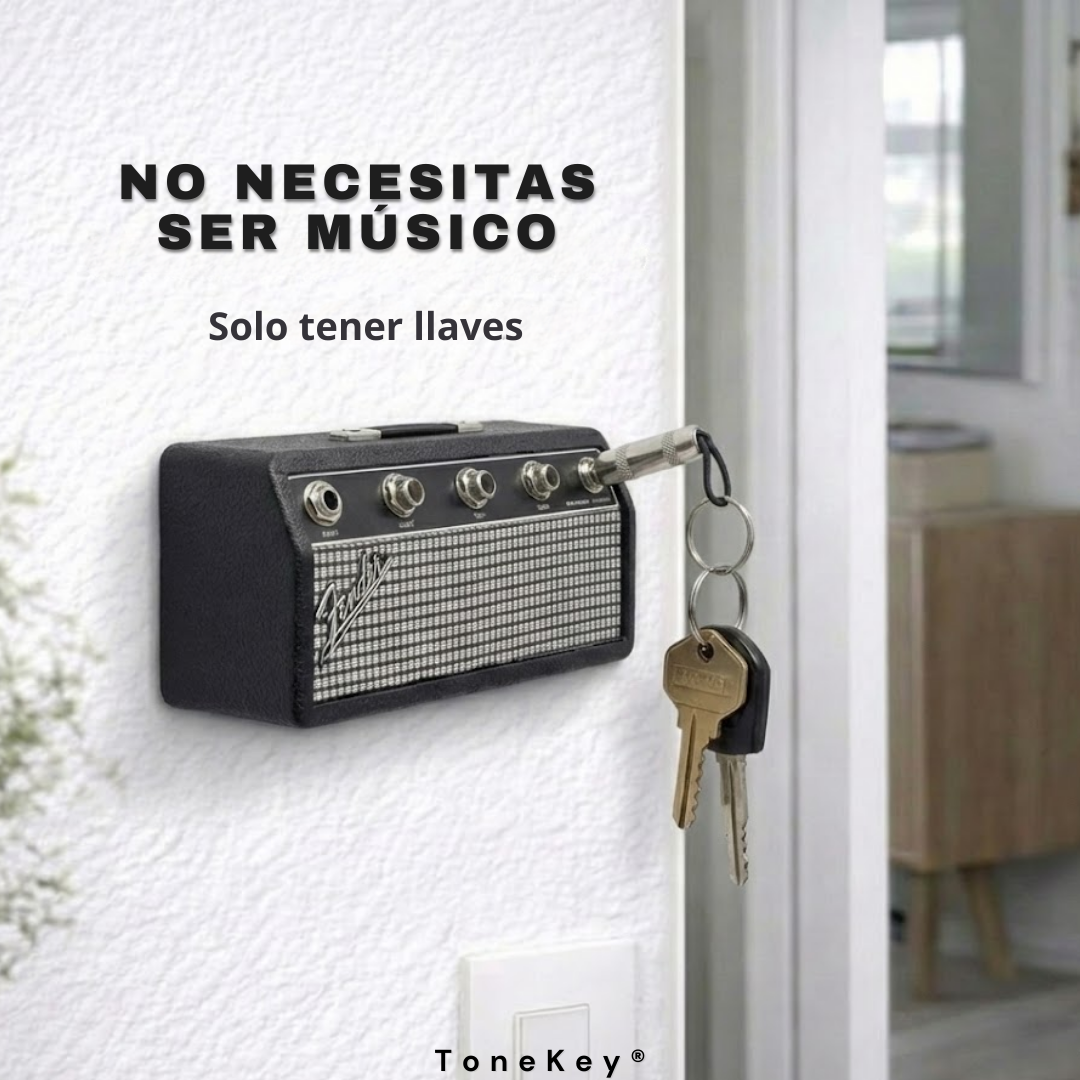 Portallaves de Pared Estilo Amplificador con Llaves Jack
