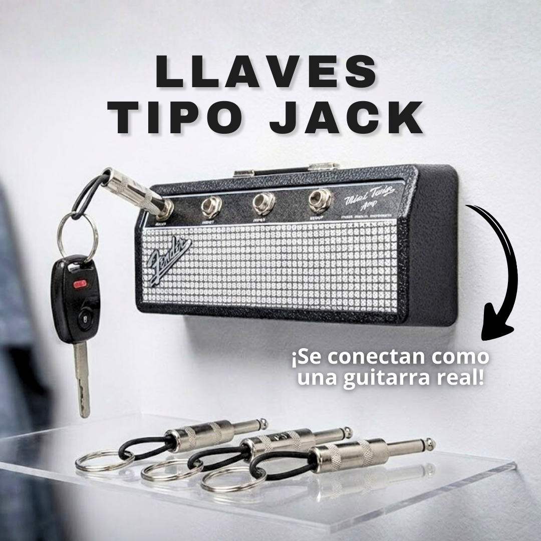 Portallaves de Pared Estilo Amplificador con Llaves Jack